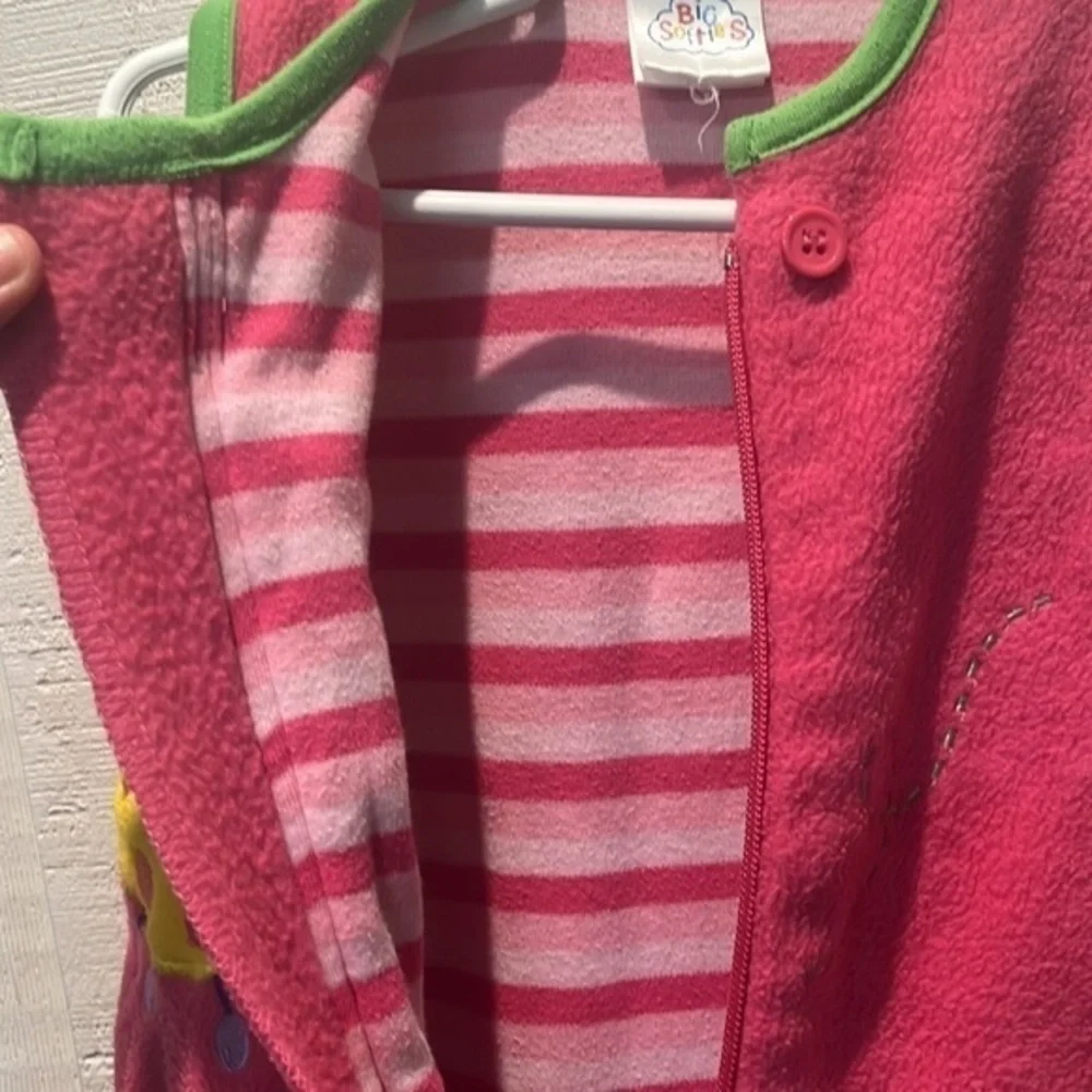 Fleece zip up‎ Big Softie pink Carseat blanket sleeper